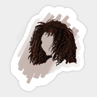 Curly hair Sticker